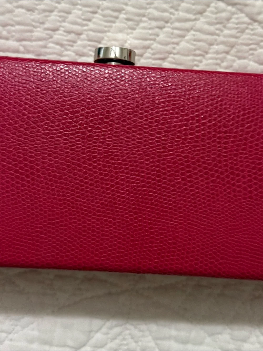 Women's Pink Pottery Barn Leather Jewelry Box with Snap Closure